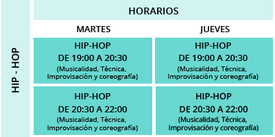 horarios intensivos de danza urbana